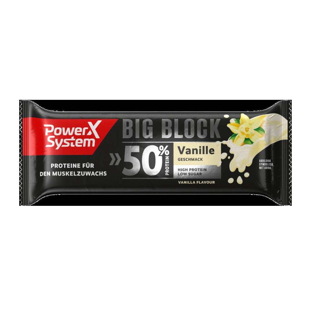 Power System Proteinová tyčinka Big Block vanilka 100 g Power System