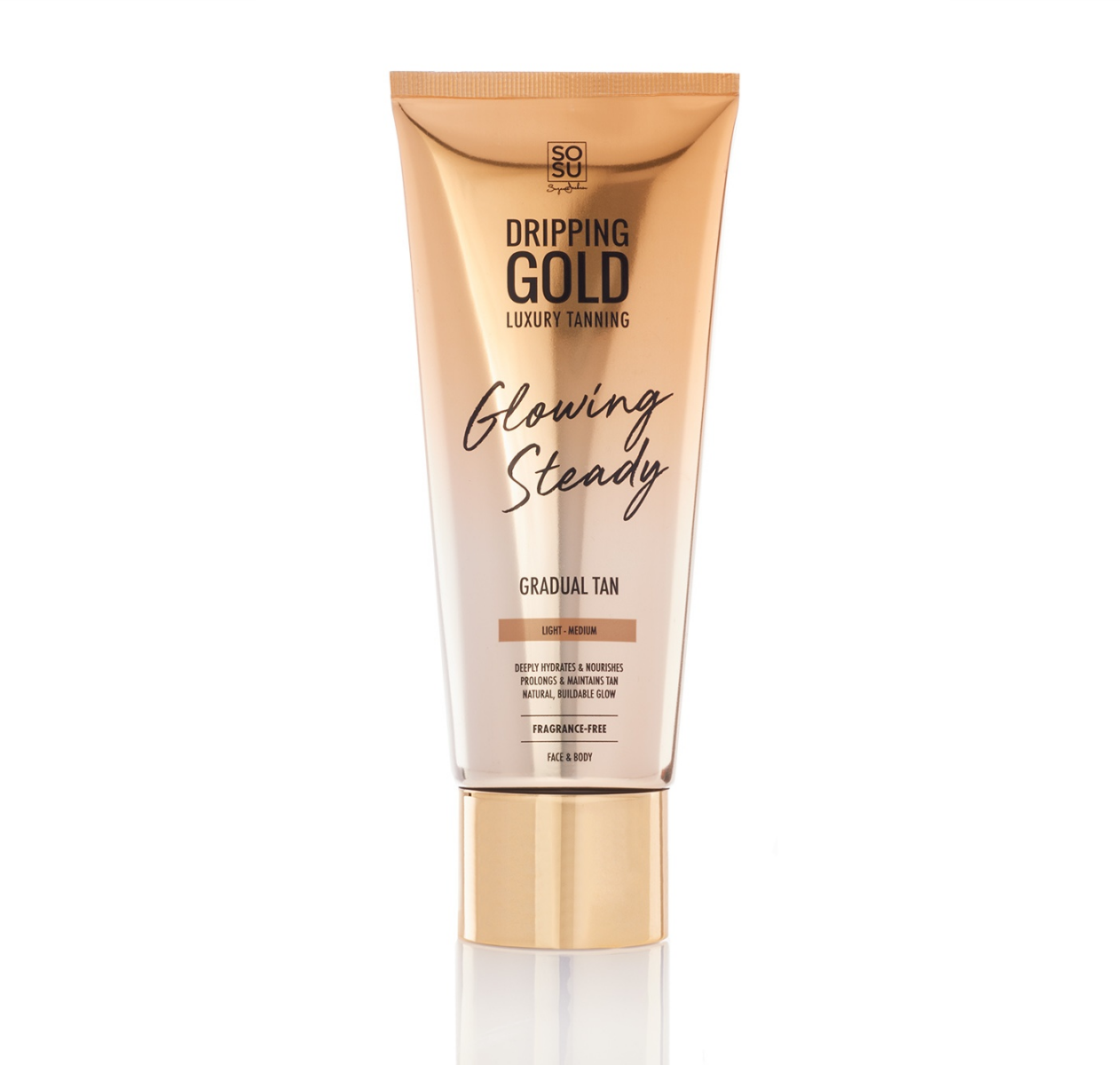 SOSU Dripping Gold Glowing Steady samoopalovací krém Gradual Tan light