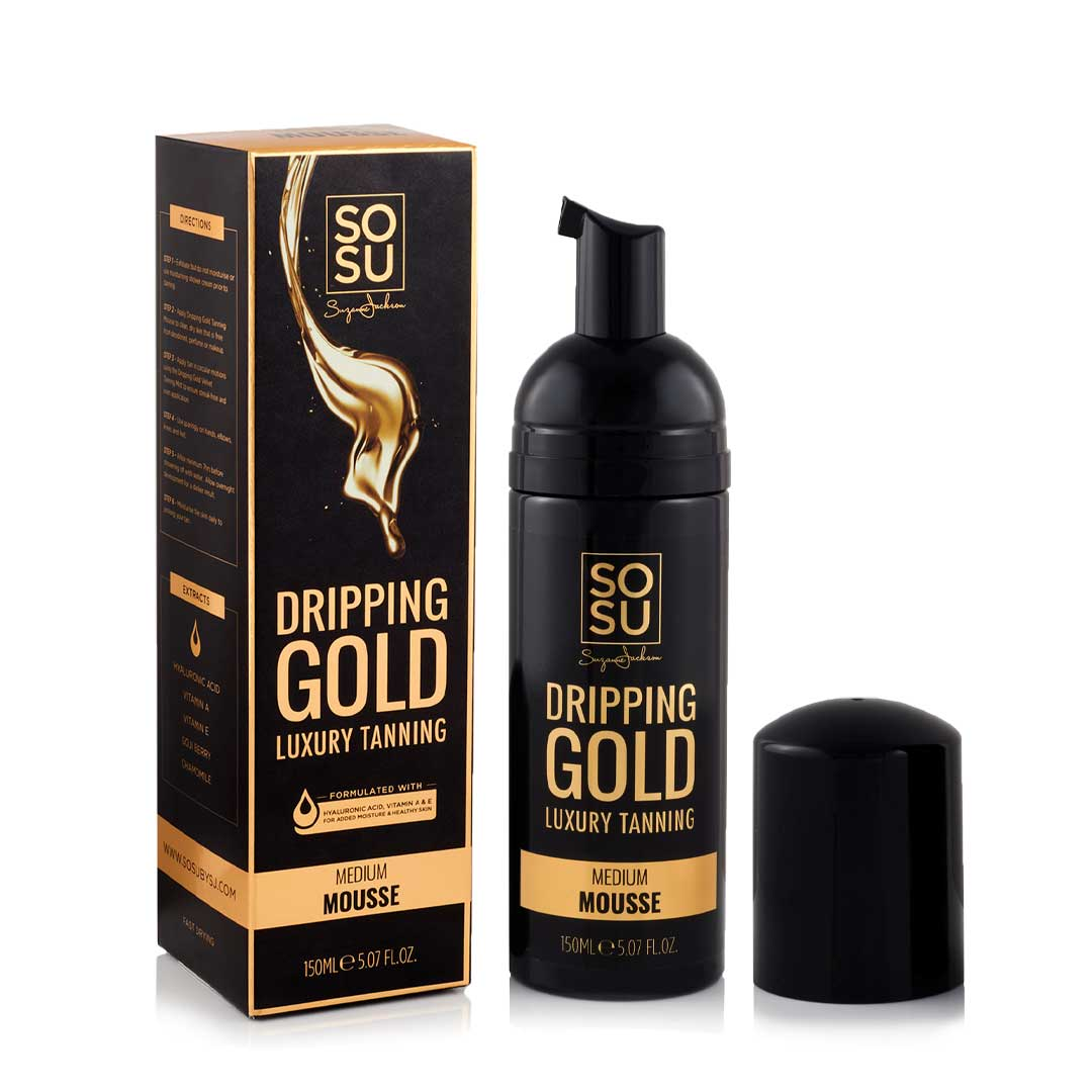 SOSU Dripping Gold Luxury Mousse samoopalovací pěna medium 150 ml SOSU