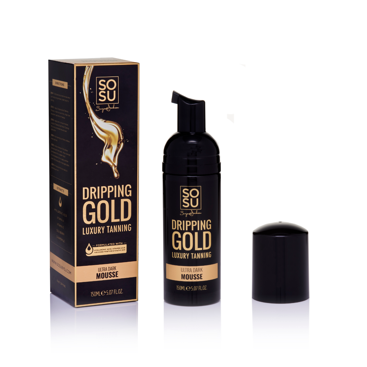 SOSU Dripping Gold Luxury Mousse samoopalovací pěna ultra dark 150 ml SOSU
