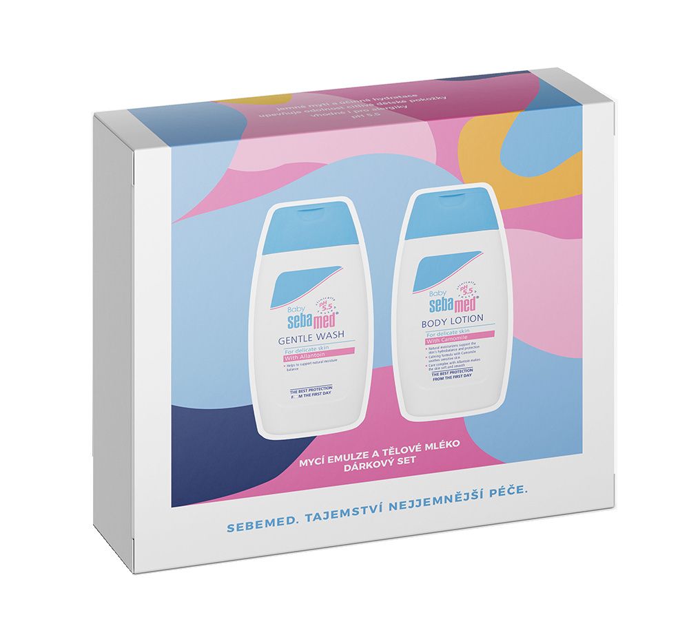 Sebamed Baby Mycí emulze + tělové mléko dárkový set Sebamed