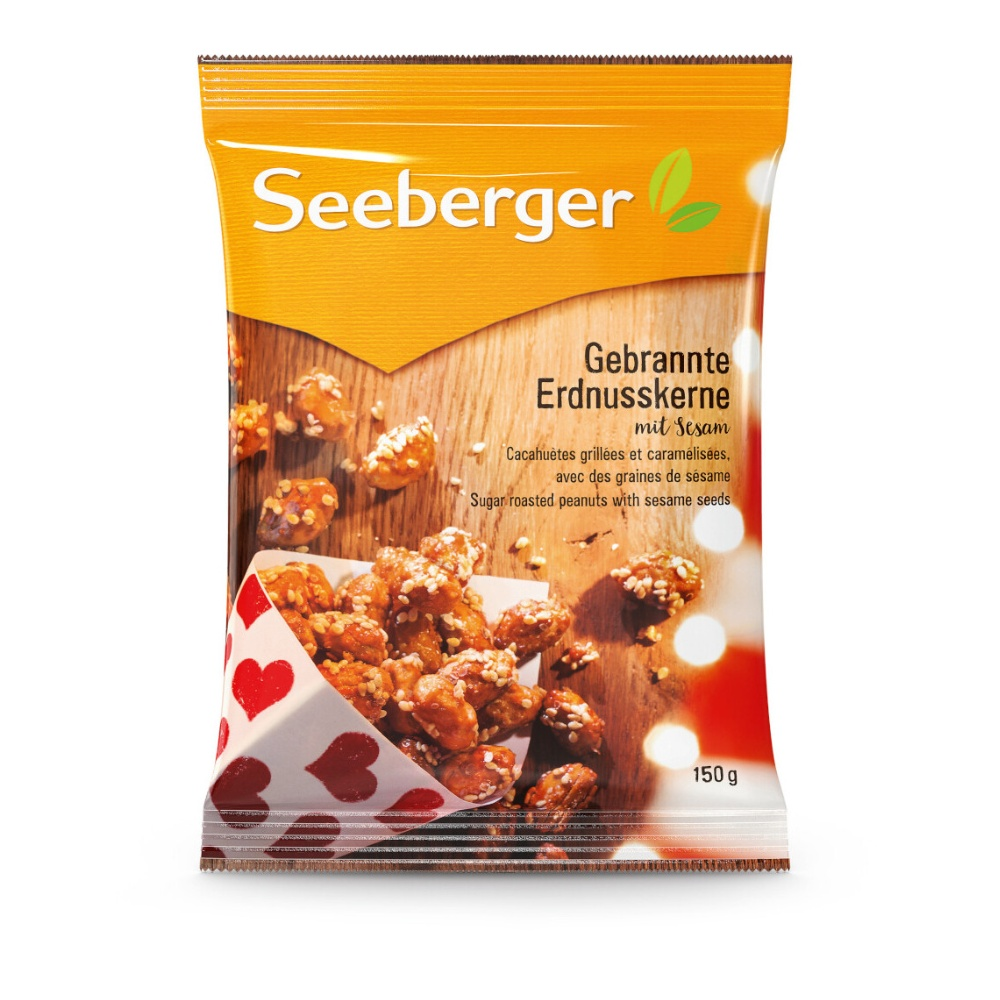 Seeberger Arašídy pražené na cukru se sezamovými semínky 150 g Seeberger