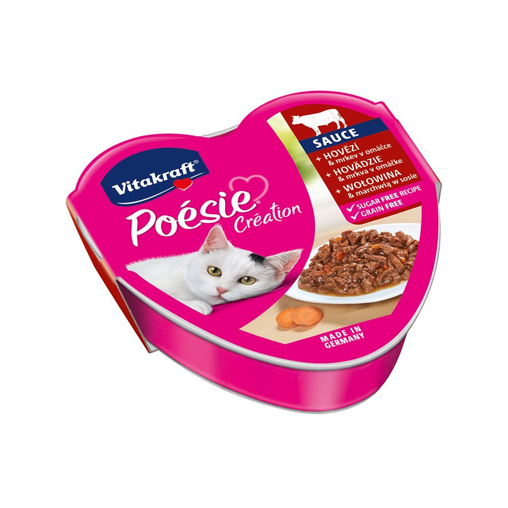 Vitakraft Poésie Création Sauce hovězí a mrkev 85 g Vitakraft