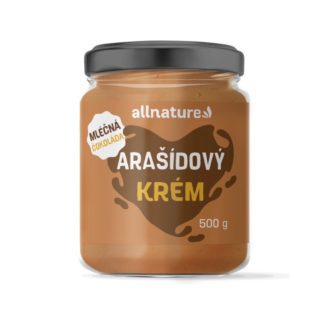 Allnature Arašídový krém mléčná čokoláda 500 g Allnature