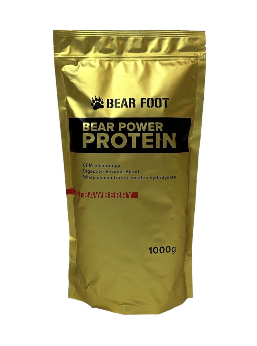 BEAR FOOT NUTRITION Power Protein jahoda 1000 g BEAR FOOT NUTRITION