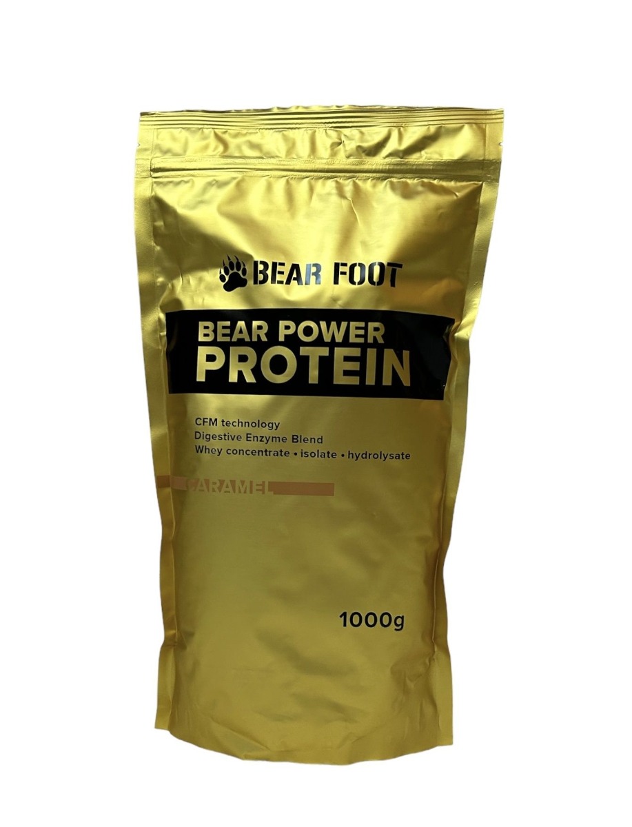 BEAR FOOT NUTRITION Power Protein slaný karamel 1000 g BEAR FOOT NUTRITION