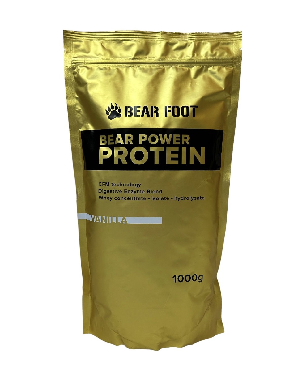 BEAR FOOT NUTRITION Power Protein vanilka 1000 g BEAR FOOT NUTRITION