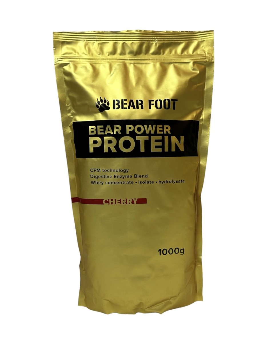 BEAR FOOT NUTRITION Power Protein višeň 1000 g BEAR FOOT NUTRITION
