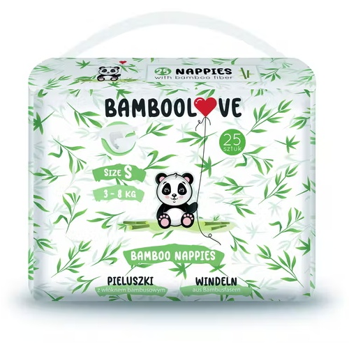 Bamboolove Pleny jednorázové Bambus vel. S 3-8 kg 25 ks Bamboolove