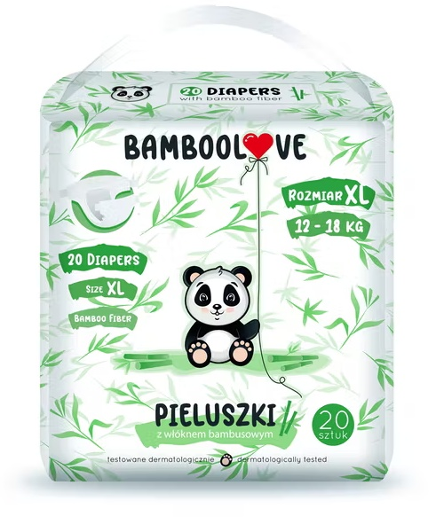 Bamboolove Pleny jednorázové Bambus vel. XL 12-18 kg 20 ks Bamboolove