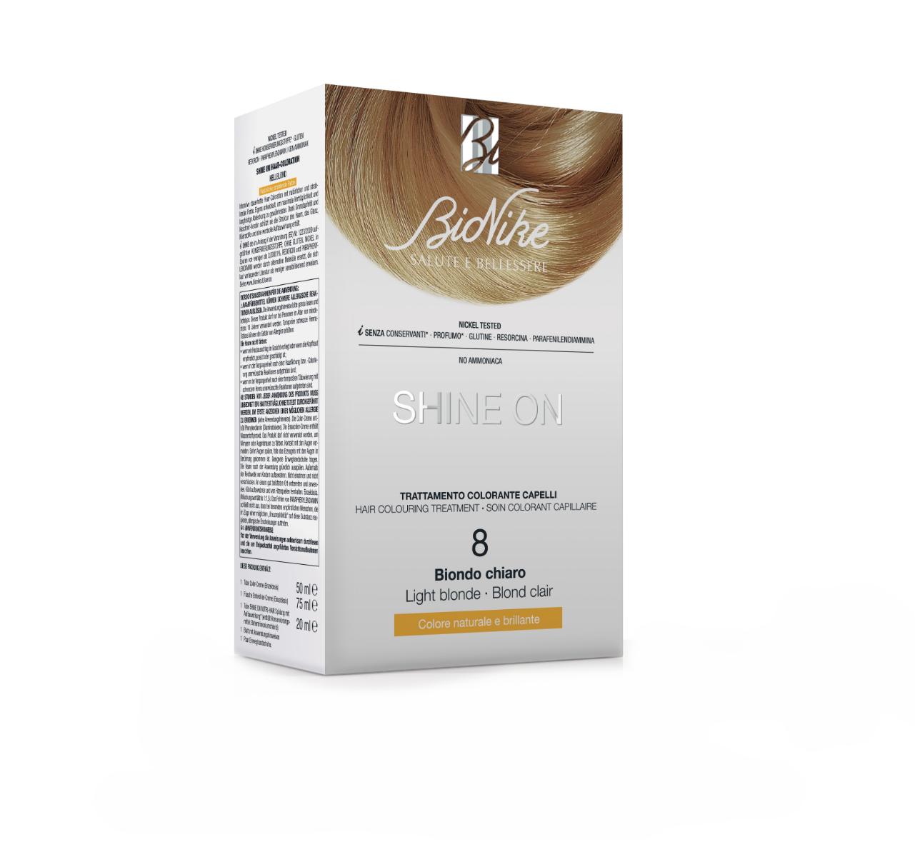 Bionike Shine on Hair colouring treatment light blond barva na vlasy 75 ml světlá blond Bionike