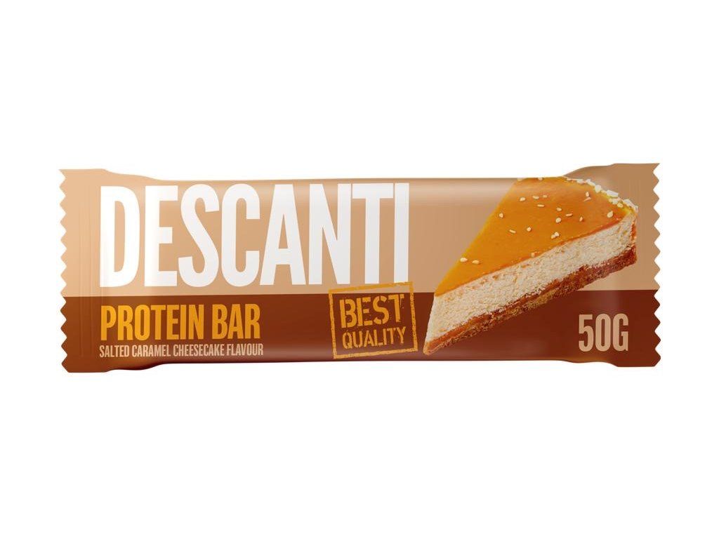 DESCANTI Protein Bar Cheesecake Salty Caramel tyčinka 50 g DESCANTI