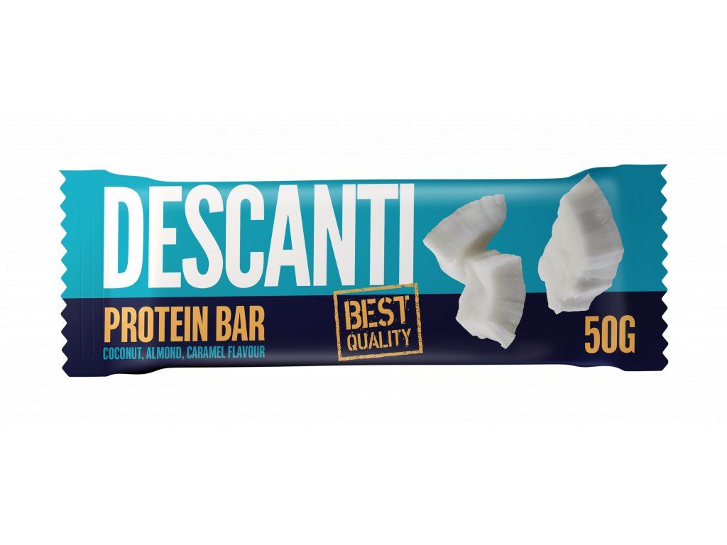 DESCANTI Protein Bar Coconut Almond Caramel tyčinka 50 g DESCANTI