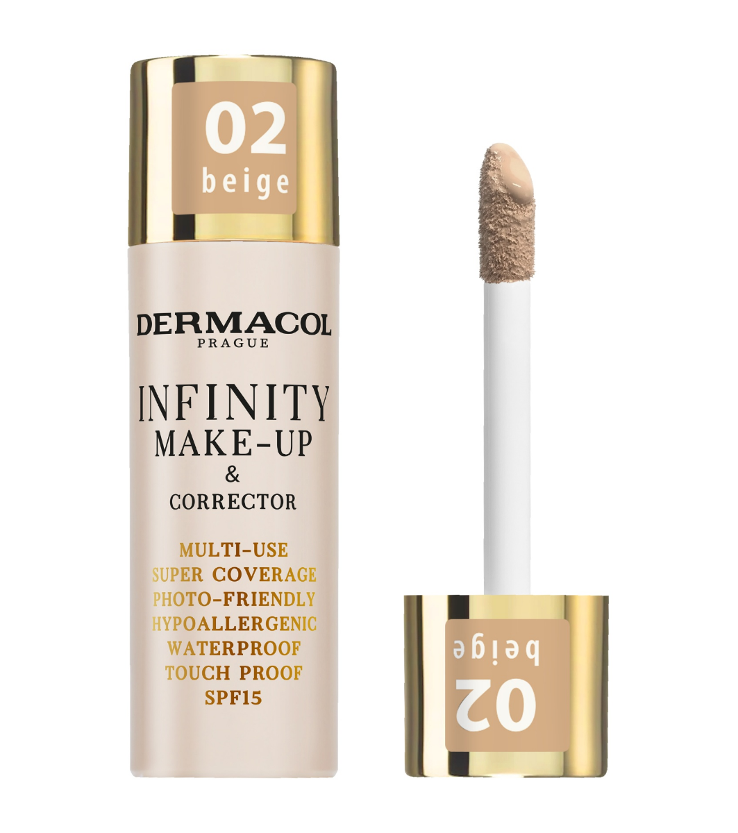 Dermacol Infinity make-up a korektor 02 beige 20 g Dermacol