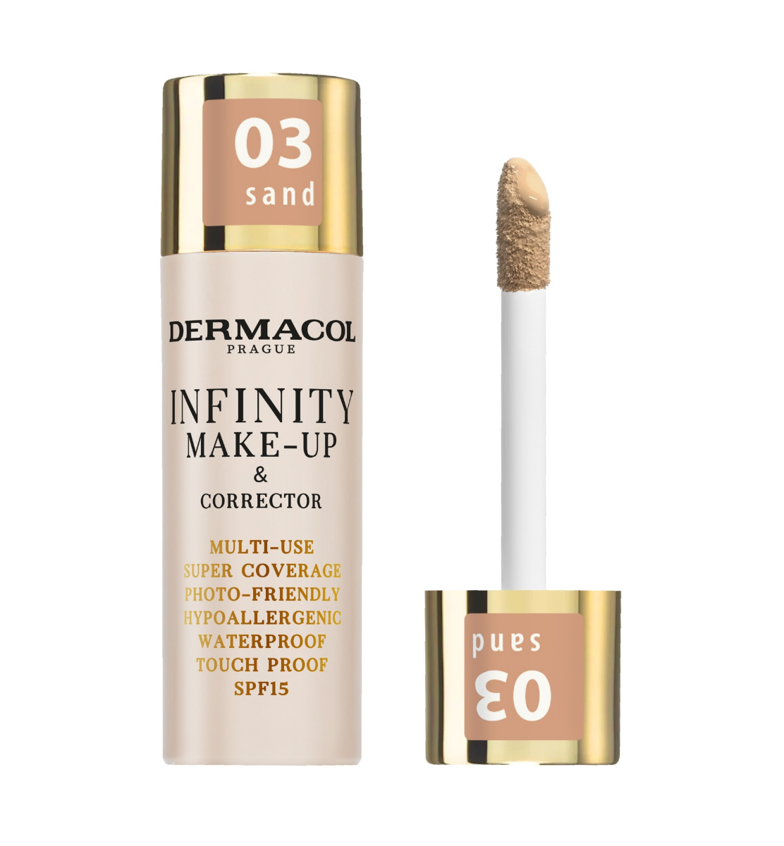 Dermacol Infinity make-up a korektor 03 sand 20 g Dermacol