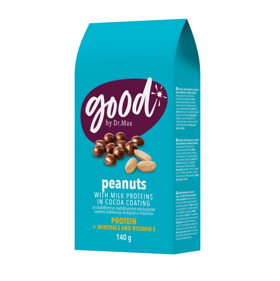 Dr. Max Protein Snack Peanuts arašídy v kakaové polevě 140 g Dr. Max
