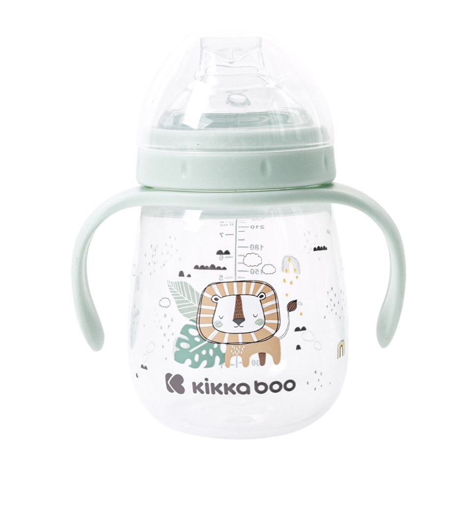 KikkaBoo Hrnek se silikonovým pítkem 6m+ mint 240 ml KikkaBoo