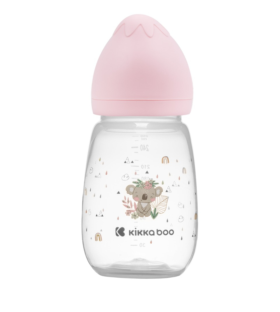 KikkaBoo Kojenecká láhev 3m+ savanna pink 260 ml KikkaBoo