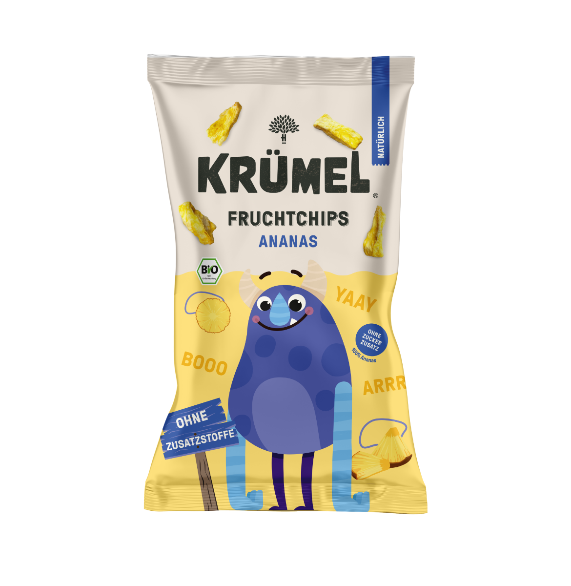 Krümel BIO Ananasové chipsy sušené mrazem 10 g Krümel