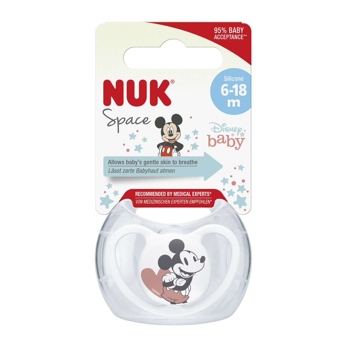NUK Dudlík Space Disney Mickey 6-18m box NUK