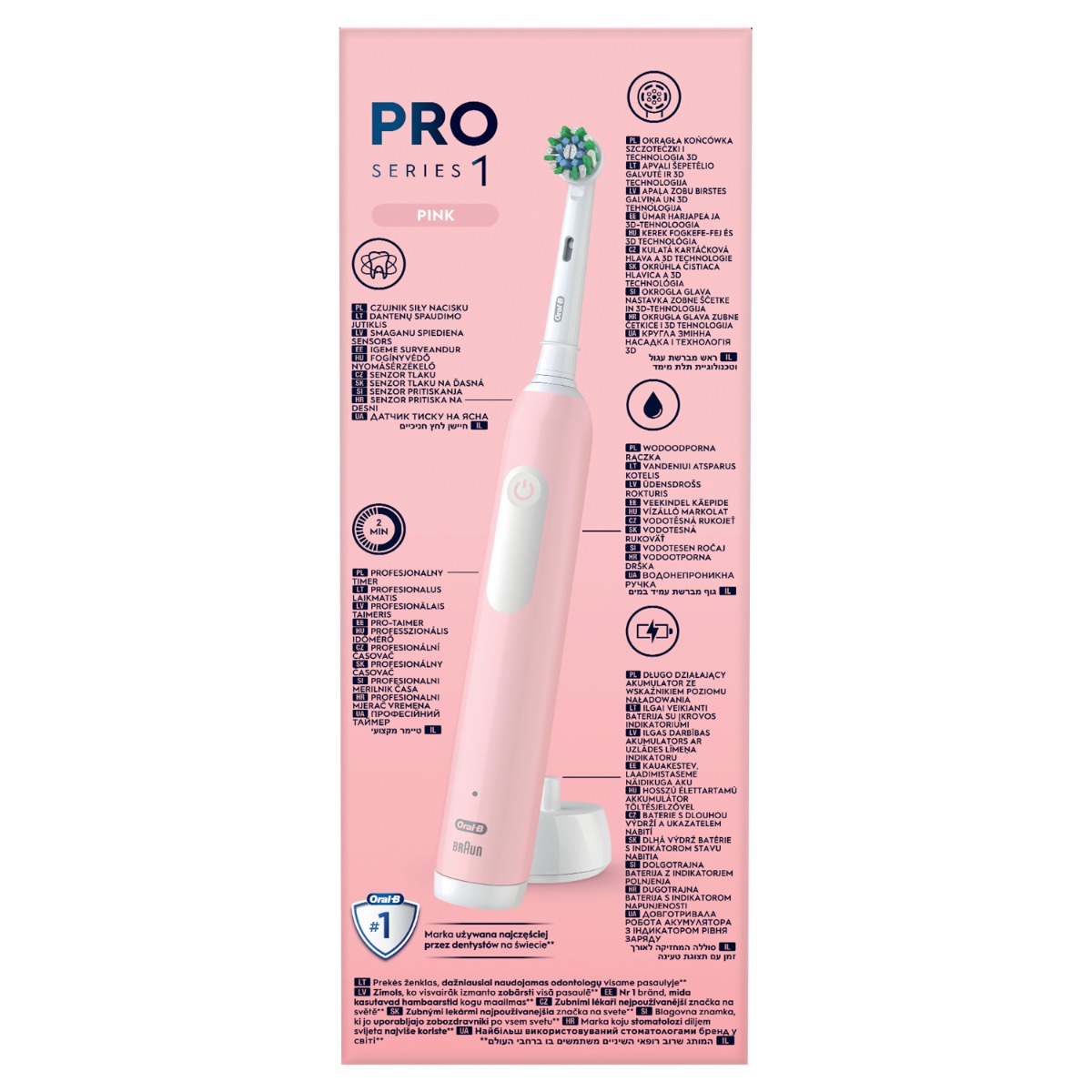 Oral-B Pro Series 1 elektrický zubní kartáček pink Oral-B