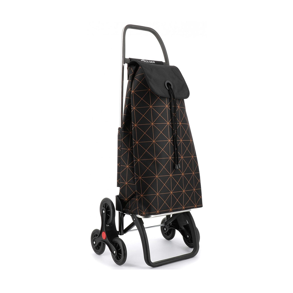 Rolser I-Max Star 6 43 l nákupní taška s kolečky do schodů černo-oranžová Rolser