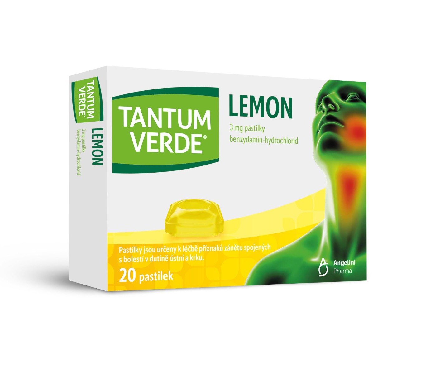 Tantum verde Lemon 3 mg 20 pastilek Tantum verde