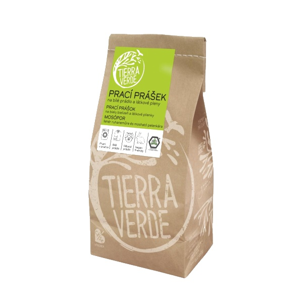Tierra Verde Prací prášek na bílé prádlo a pleny 850 g Tierra Verde