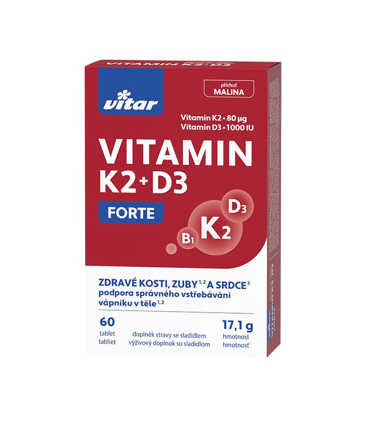 Vitar Vitamin K2 + D3 Forte 60 tablet Vitar