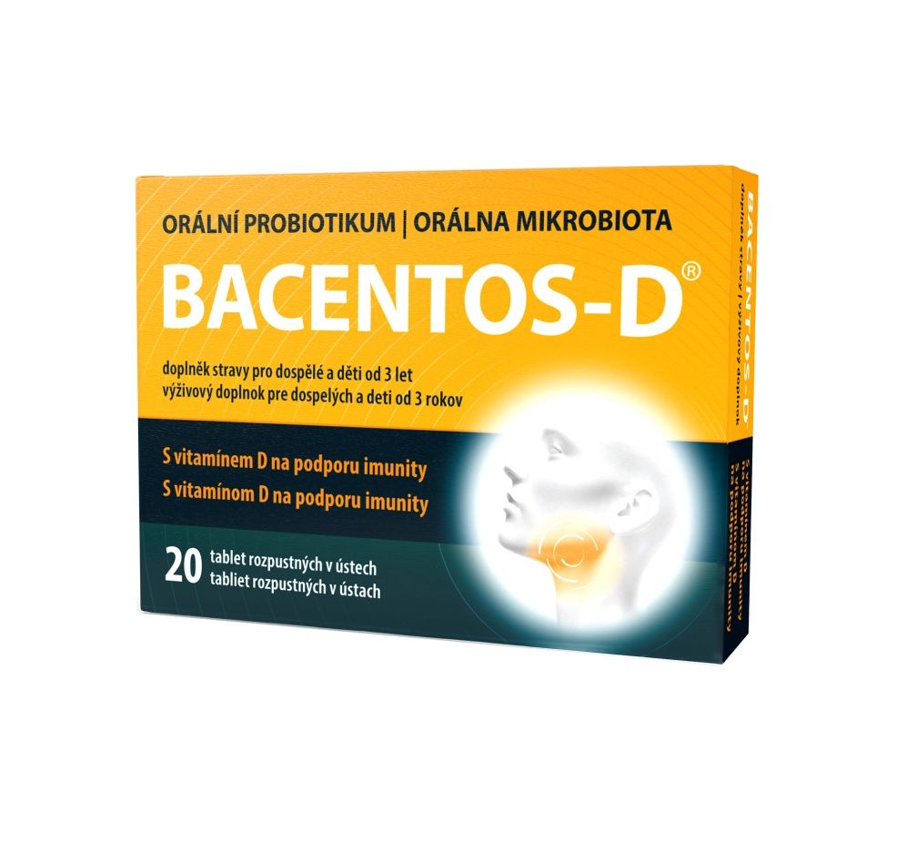 BACENTOS-D Orální probiotikum 20 tablet BACENTOS-D