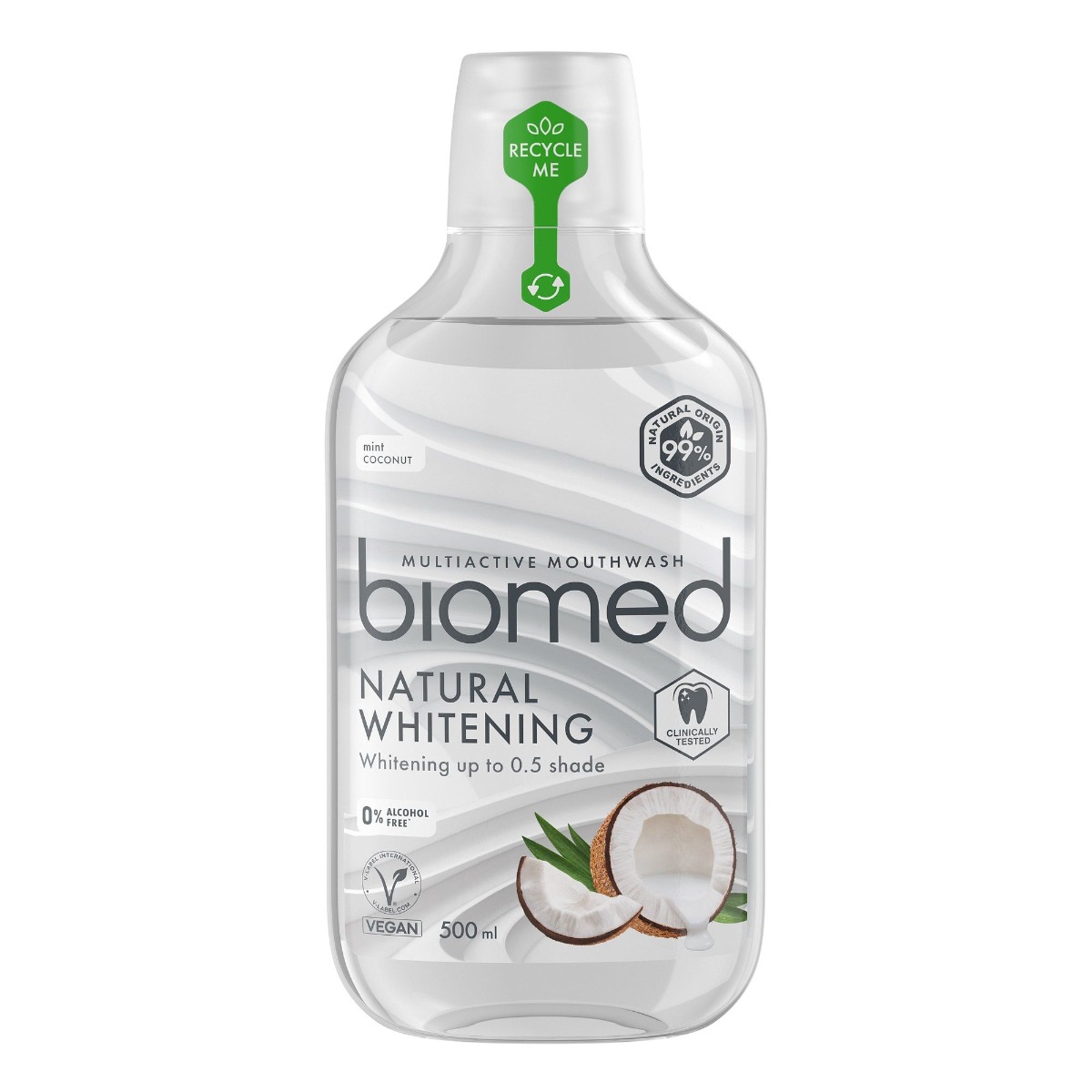 BIOMED Natural Whitening ústní voda 500 ml BIOMED