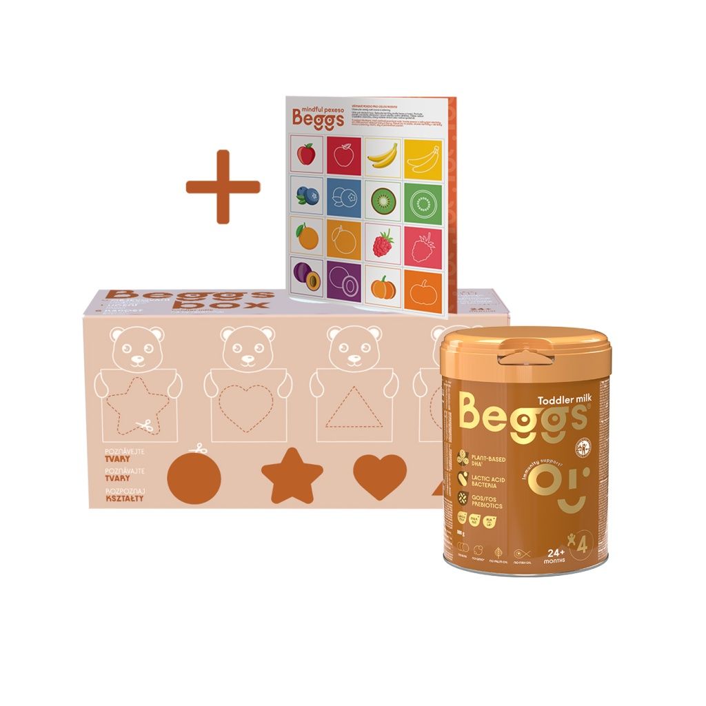 Beggs 4 Batolecí mléko box 3x800 g + pexeso Beggs