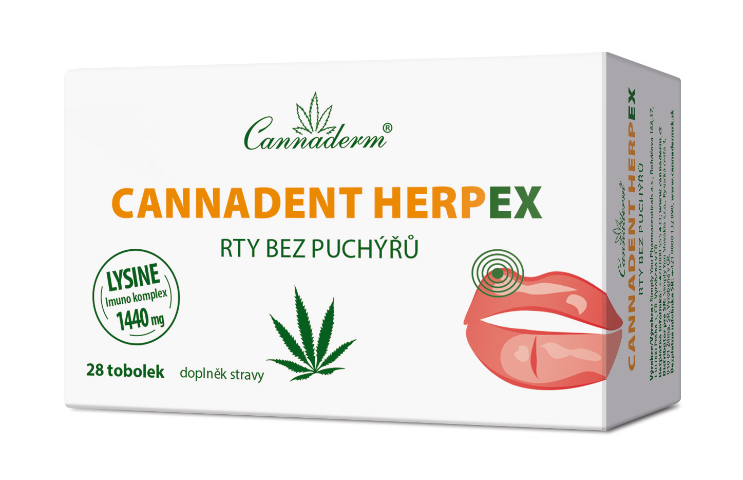 Cannaderm Cannadent HerpEX rty bez puchýřů 28 tobolek Cannaderm