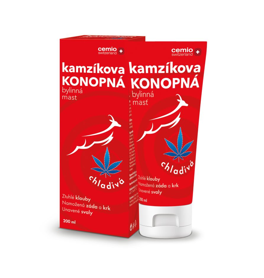 Cemio Kamzíkova konopná mast chladivá 200 ml Cemio