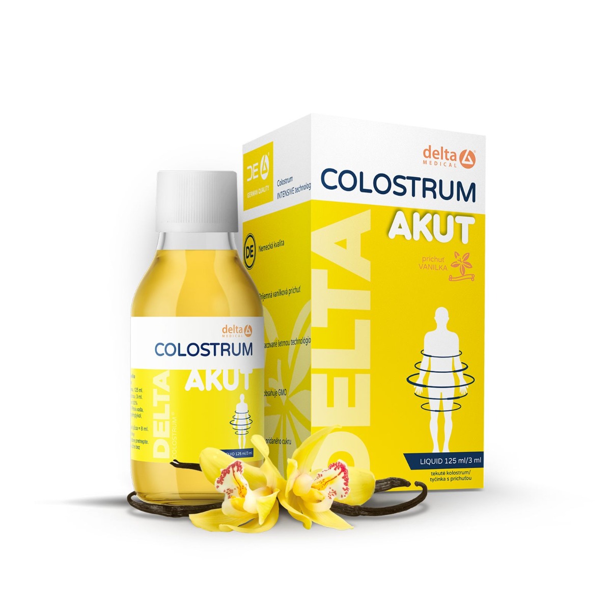 DELTA Colostrum Akut příchuť vanilka 125 ml DELTA