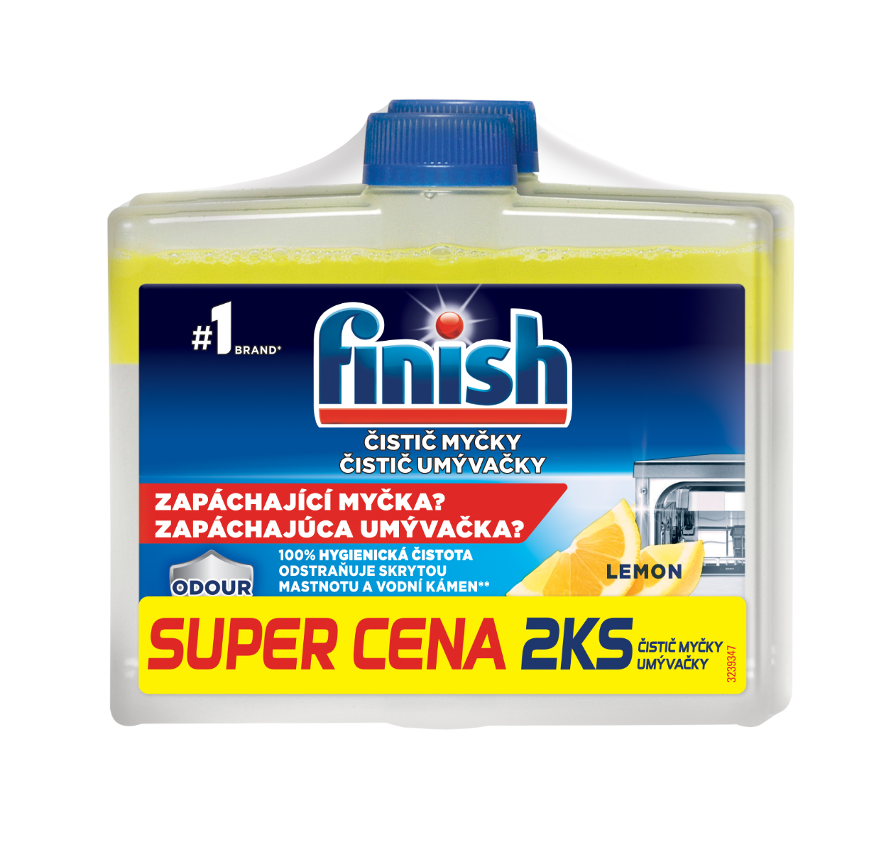 Finish Čistič myčky lemon sparkle 2x250 ml Finish