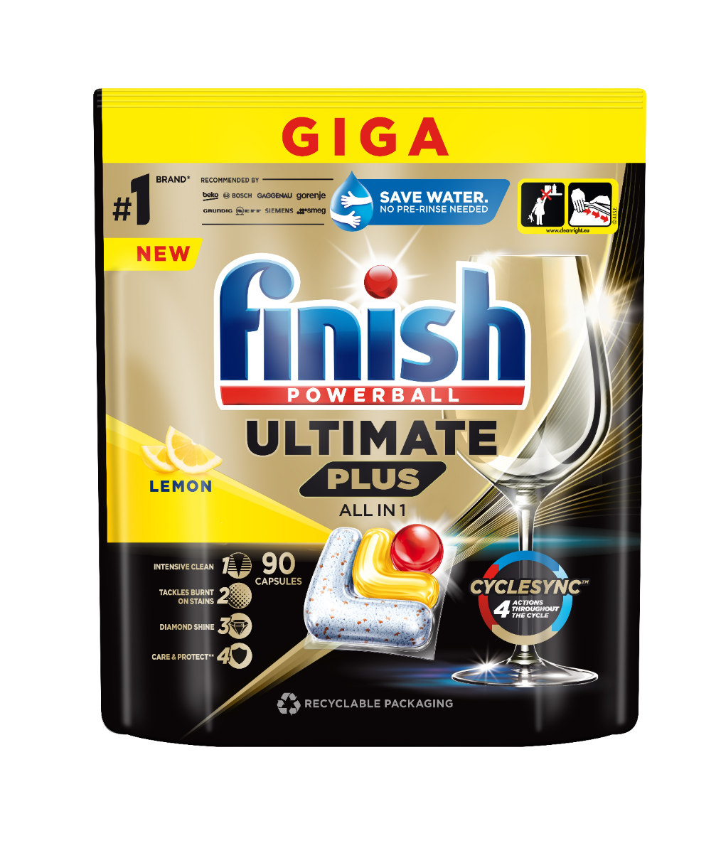 Finish Ultimate Plus All in 1 lemon kapsle do myčky 90 ks Finish