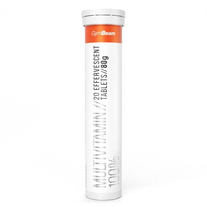 GymBeam Multivitamin 100% orange 20 šumivých tablet GymBeam