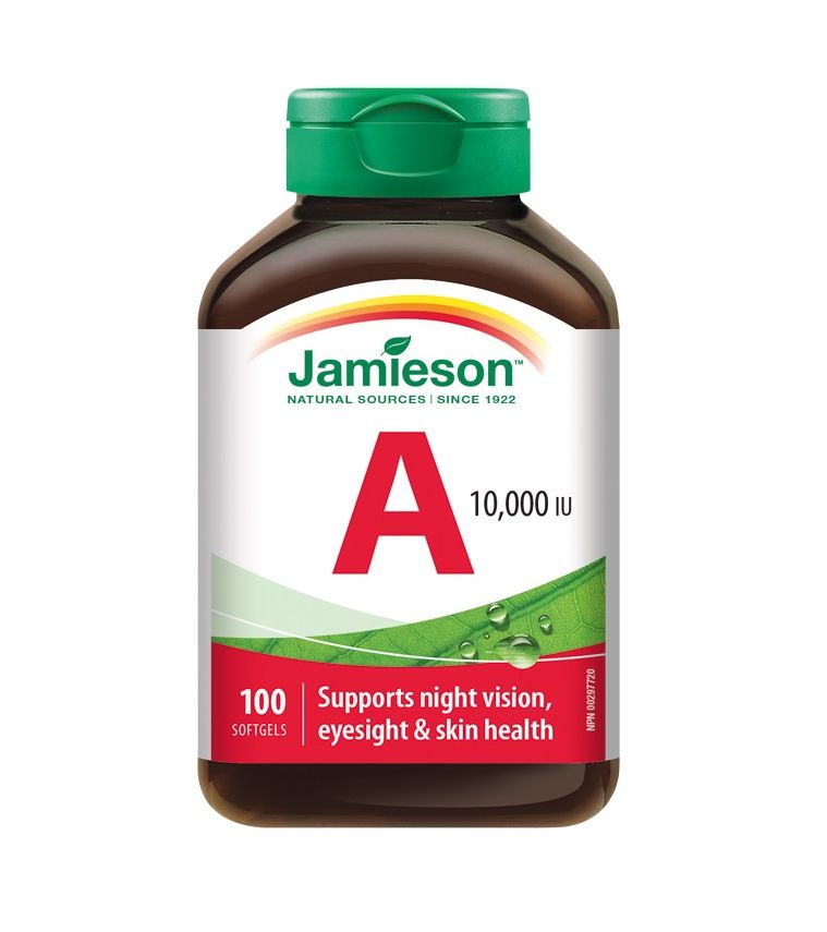 Jamieson Vitamín A 10.000 IU 100 kapslí Jamieson