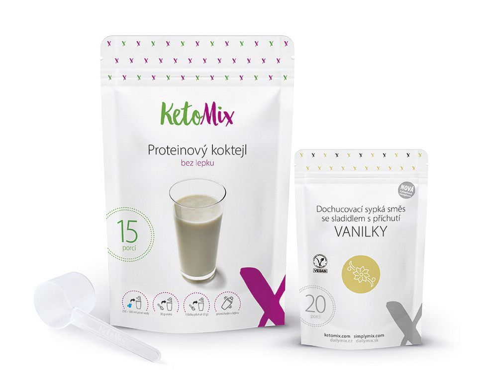 KetoMix Proteinový koktejl vanilka 450 g KetoMix