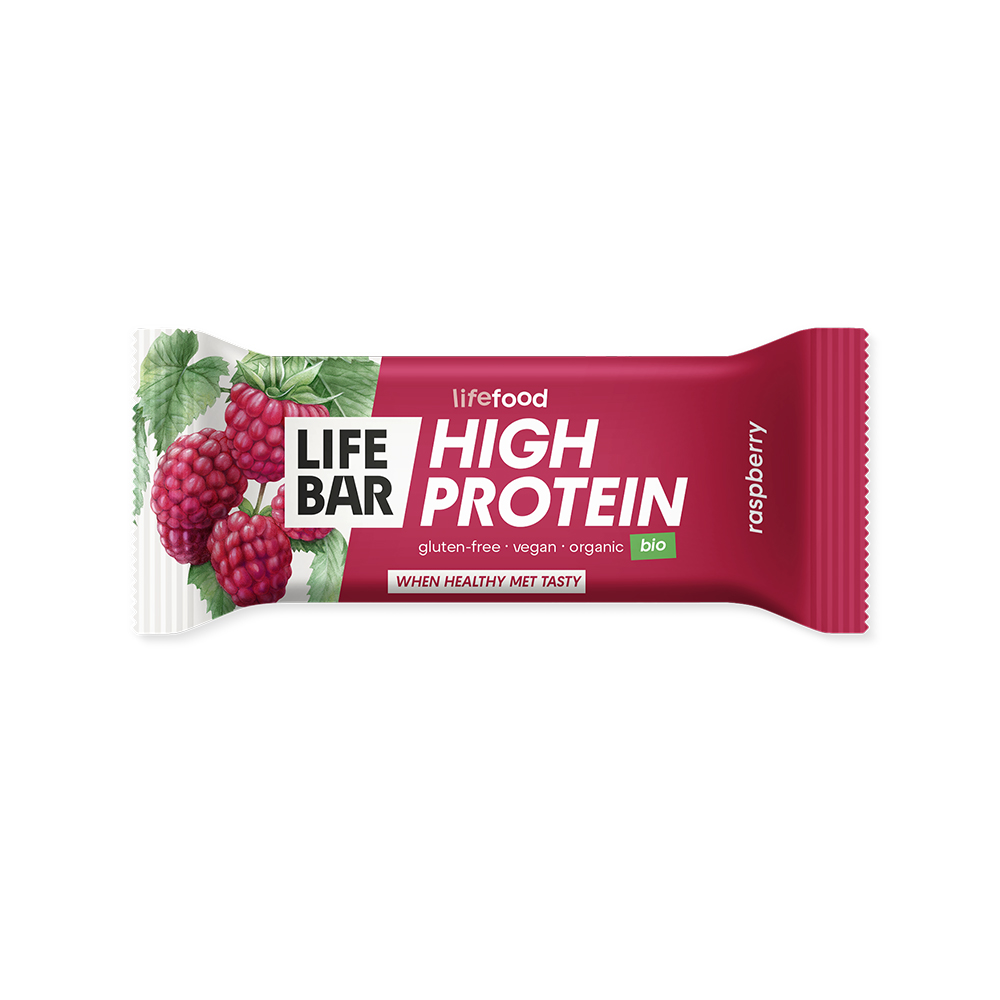 LifeFood Lifebar Protein tyčinka malinová BIO 40 g LifeFood