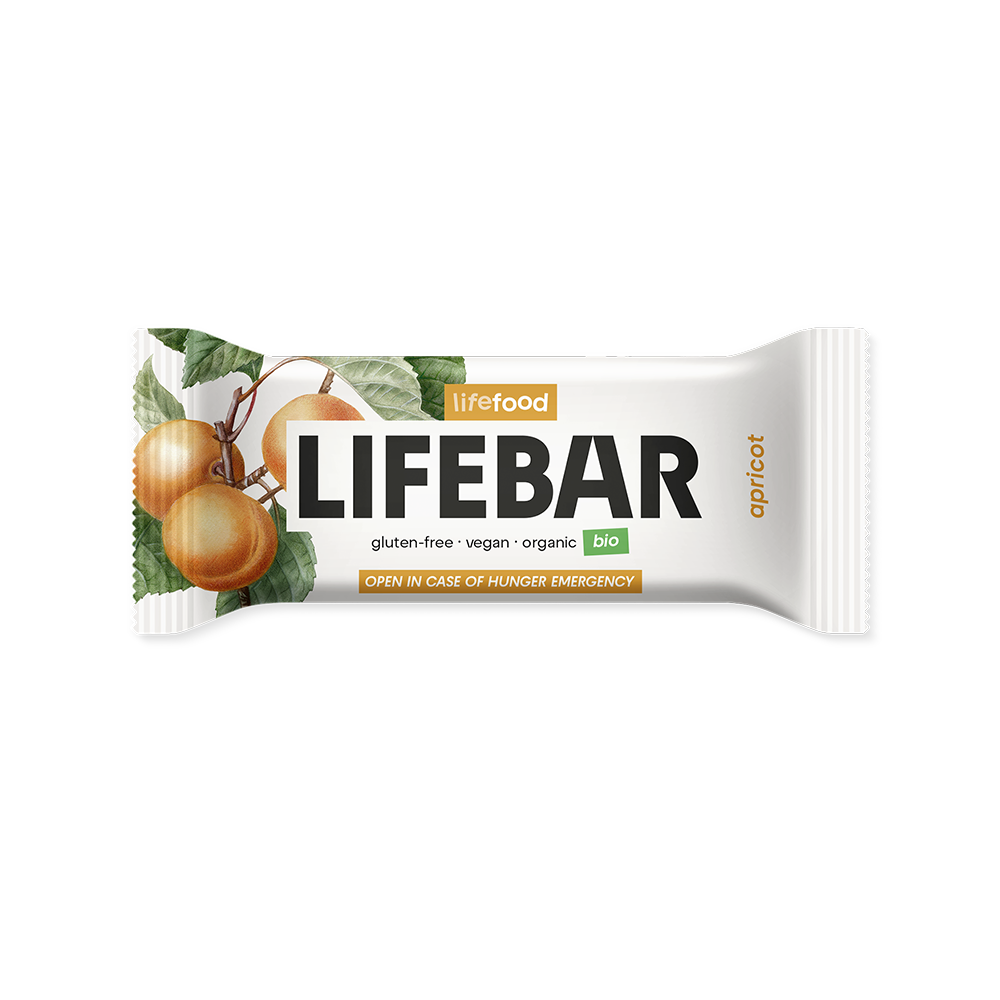 LifeFood Lifebar tyčinka meruňková RAW BIO 40 g LifeFood
