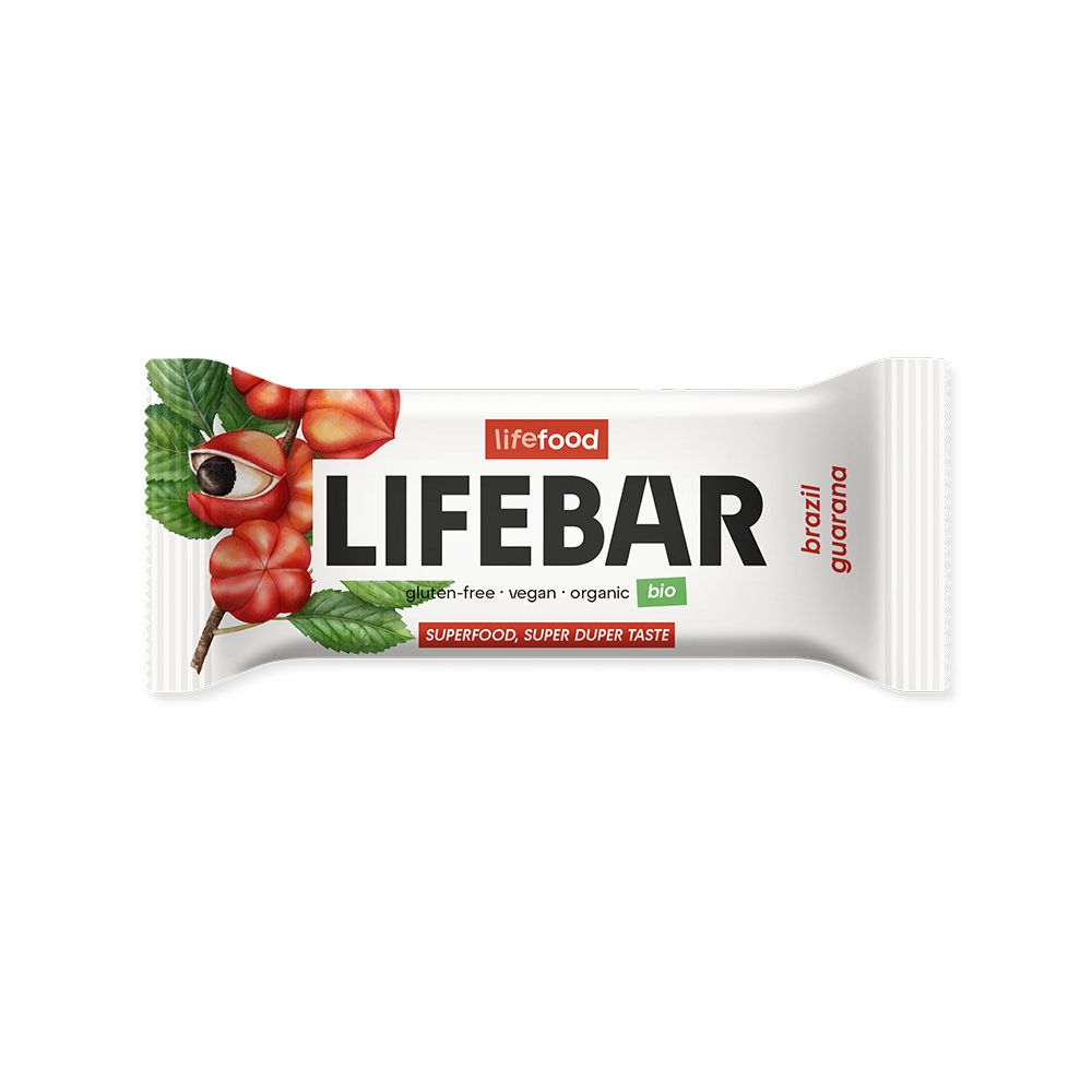 LifeFood Lifebar tyčinka s guaranou a para ořechy BIO 40 g LifeFood