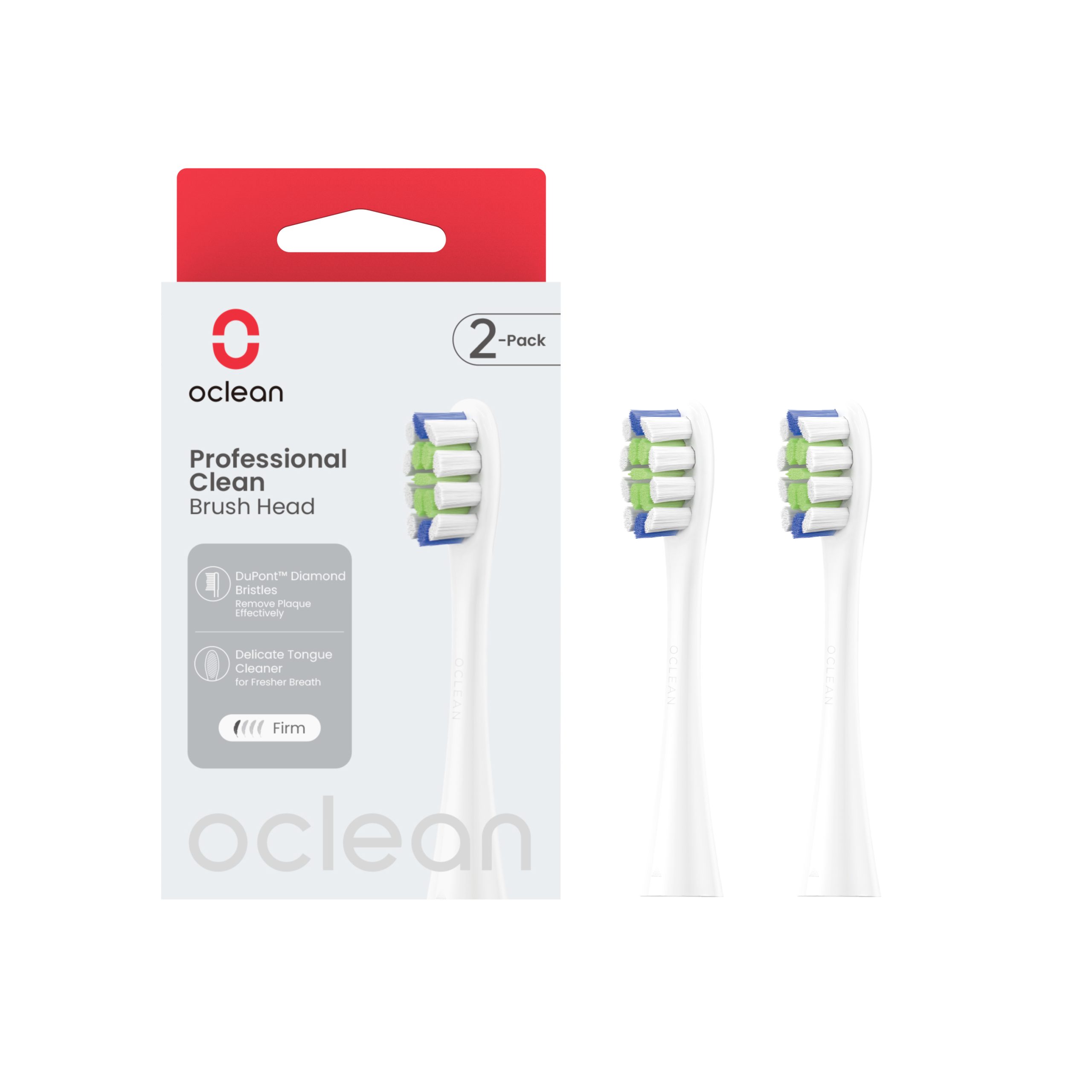 Oclean Professional Clean náhradní hlavice 2 ks bílé Oclean