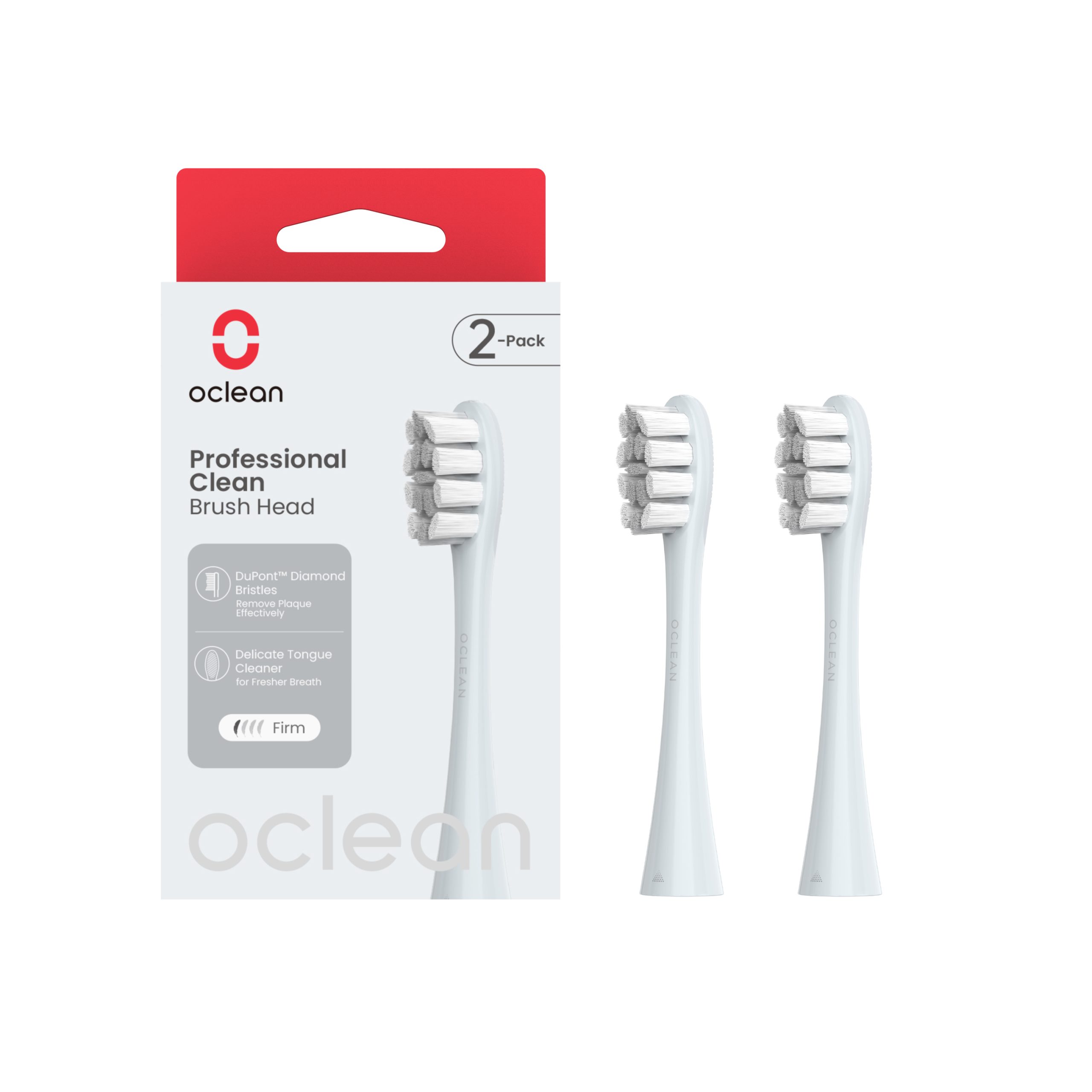 Oclean Professional Clean náhradní hlavice 2 ks stříbrné Oclean