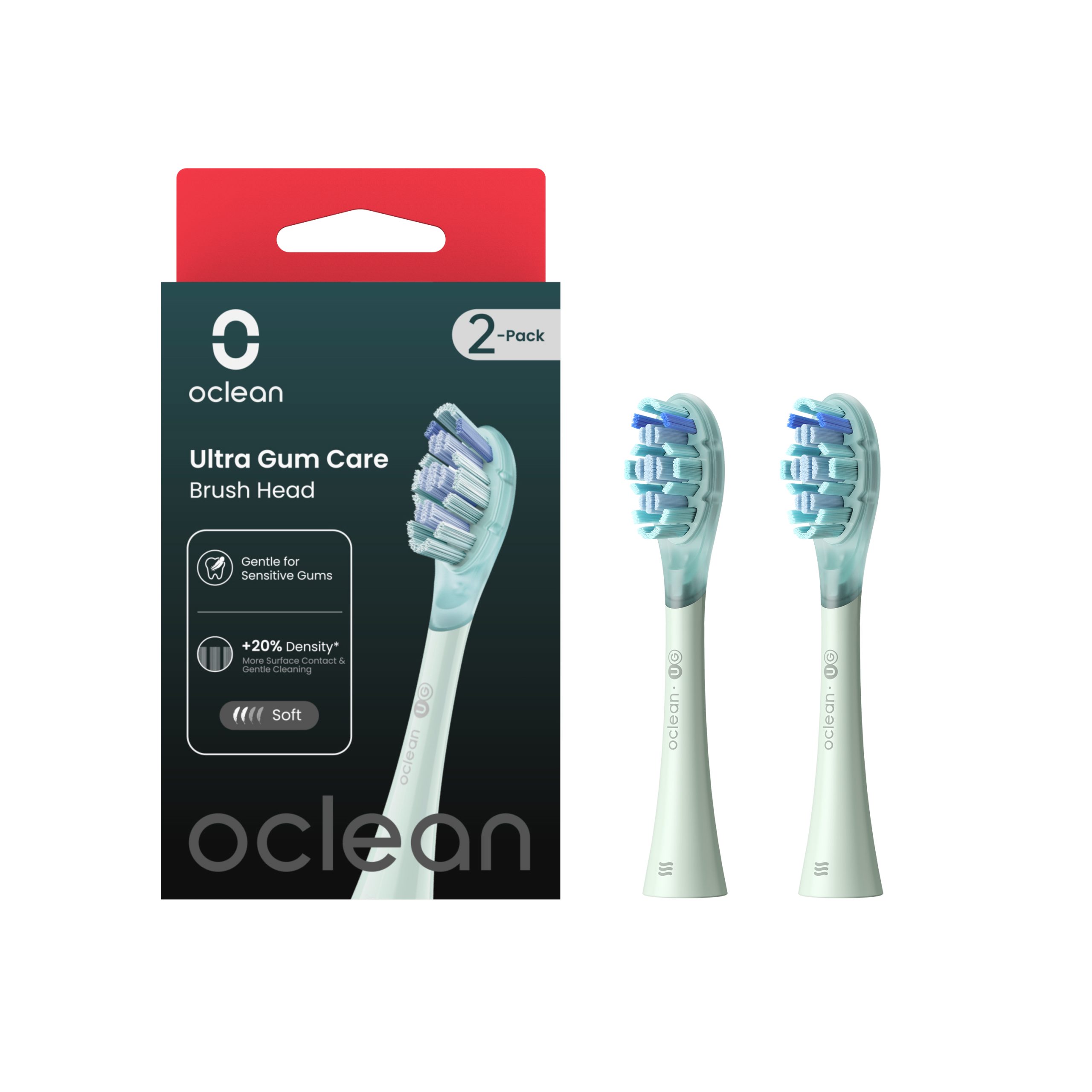 Oclean Ultra Gum Care náhradní hlavice 2 ks zelené Oclean