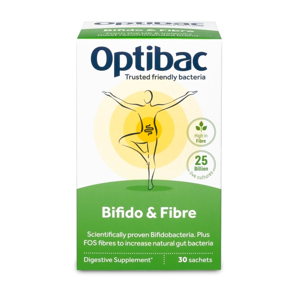 Optibac Bifido & Fibre sáčky 30+6 g Optibac