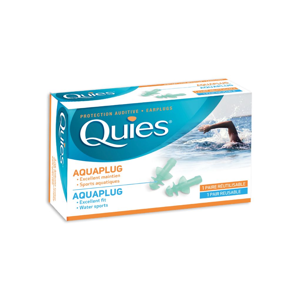 Quies Aquaplug chrániče sluchu do vody 1 pár Quies