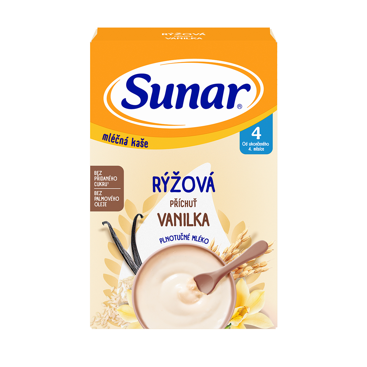 Sunar Mléčná rýžová kaše vanilková 210 g Sunar