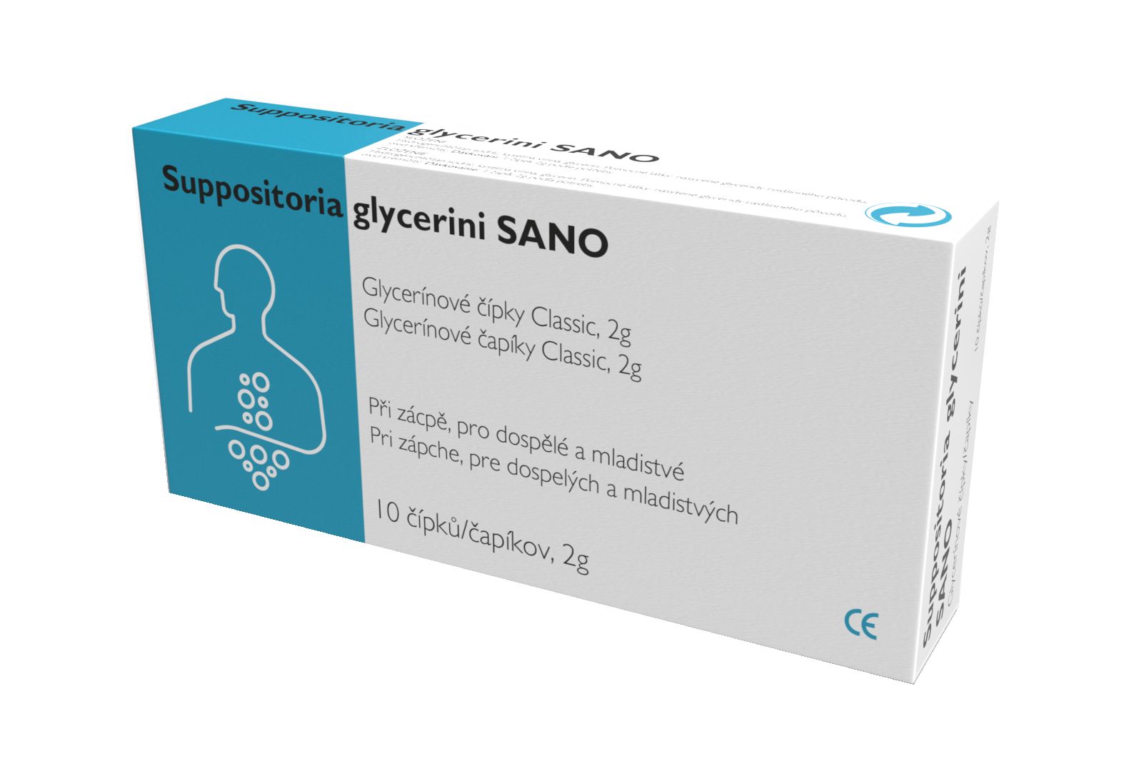 Suppositoria glycerini SANO Glycerínové čípky Classic 2 g 10 ks Suppositoria glycerini SANO